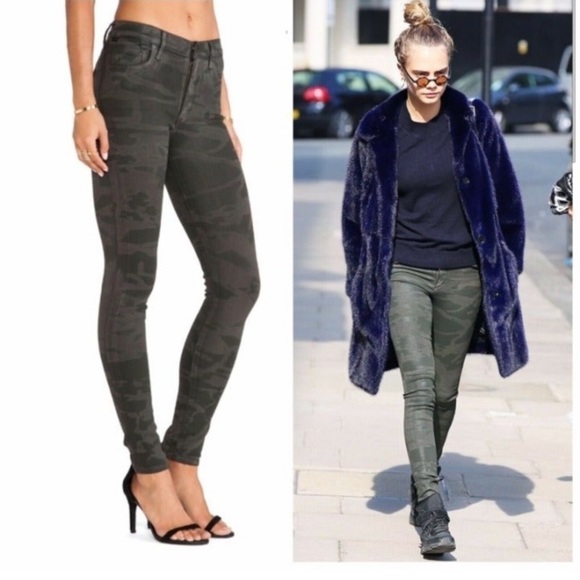 Citizens of Humanity Rocket High Rise Skinny Coated Camo Jeans size 25 - Picture 2 of 14